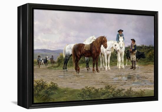 Pyrenees Farmers Market Bound-Rosa Bonheur-Framed Premier Image Canvas