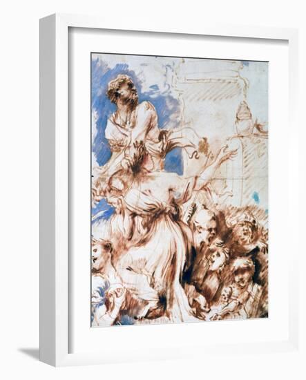 Pyrrha, C1635-1670-Giovanni Benedetto Castiglione-Framed Giclee Print