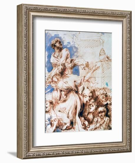 Pyrrha, C1635-1670-Giovanni Benedetto Castiglione-Framed Giclee Print