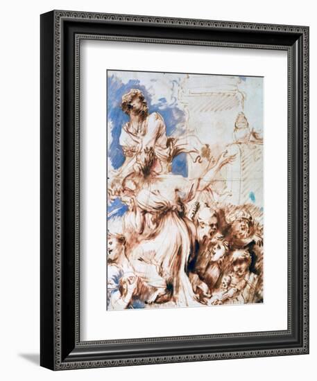 Pyrrha, C1635-1670-Giovanni Benedetto Castiglione-Framed Giclee Print