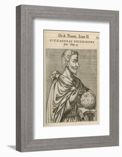 Pythagoras Greek Philosopher and Mathematician-Andre Thevet-Framed Photographic Print