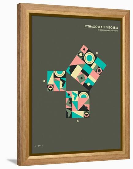 Pythagorean Theorem: A Proof by Rearrangement-Jazzberry Blue-Framed Stretched Canvas