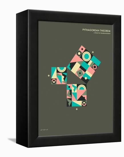 Pythagorean Theorem: A Proof by Rearrangement-Jazzberry Blue-Framed Stretched Canvas
