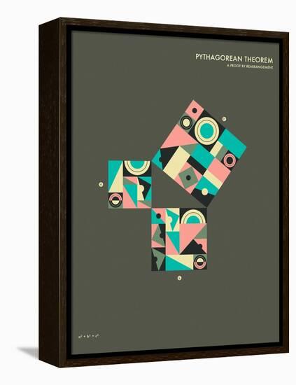 Pythagorean Theorem: A Proof by Rearrangement-Jazzberry Blue-Framed Stretched Canvas