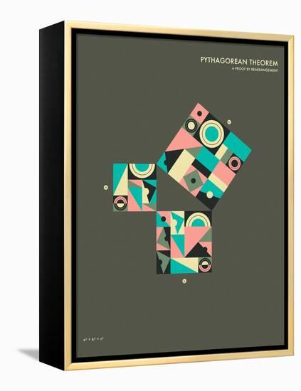 Pythagorean Theorem: A Proof by Rearrangement-Jazzberry Blue-Framed Stretched Canvas