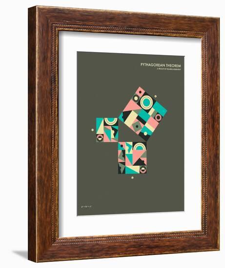 Pythagorean Theorem: A Proof by Rearrangement-Jazzberry Blue-Framed Premium Giclee Print