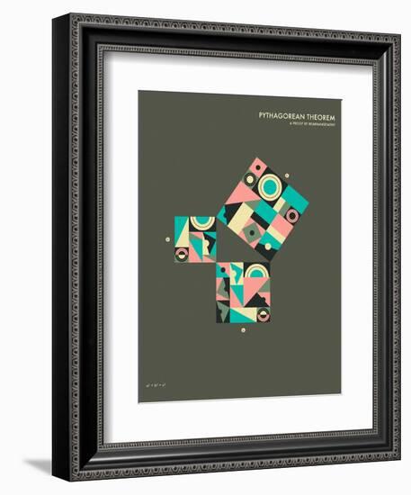 Pythagorean Theorem: A Proof by Rearrangement-Jazzberry Blue-Framed Premium Giclee Print