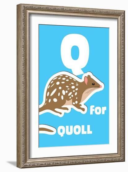 Q For The Quoll, An Animal Alphabet For The Kids-Elizabeta Lexa-Framed Art Print