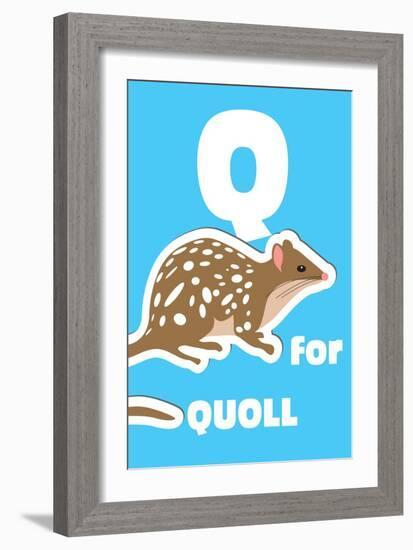 Q For The Quoll, An Animal Alphabet For The Kids-Elizabeta Lexa-Framed Art Print