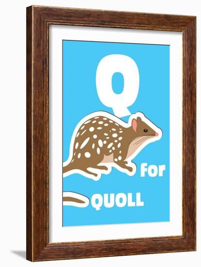 Q For The Quoll, An Animal Alphabet For The Kids-Elizabeta Lexa-Framed Art Print