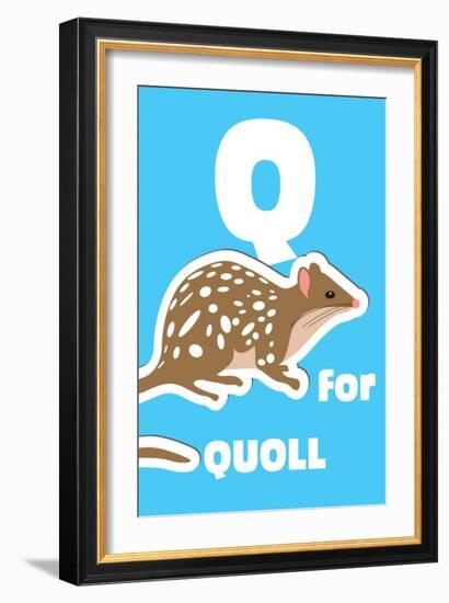 Q For The Quoll, An Animal Alphabet For The Kids-Elizabeta Lexa-Framed Art Print