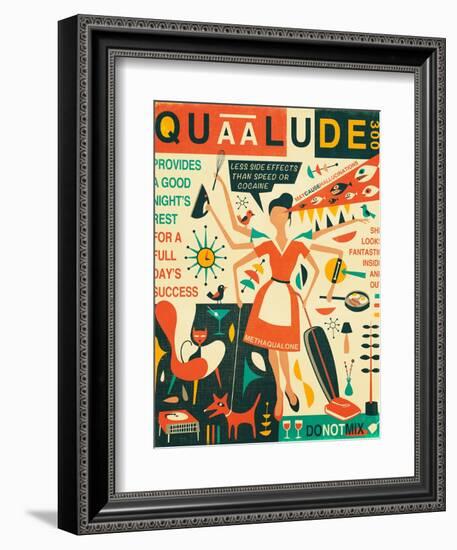 Q is for Quaalude-Jazzberry Blue-Framed Premium Giclee Print