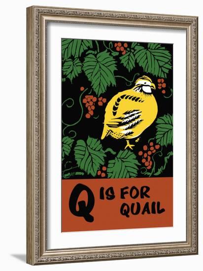 Q is for Quail-Charles Buckles Falls-Framed Art Print