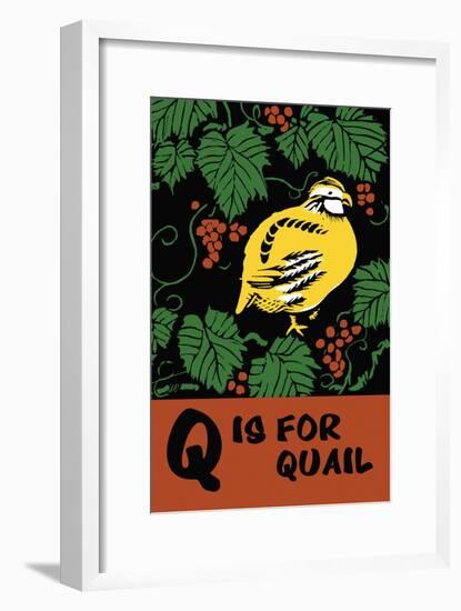 Q is for Quail-Charles Buckles Falls-Framed Art Print