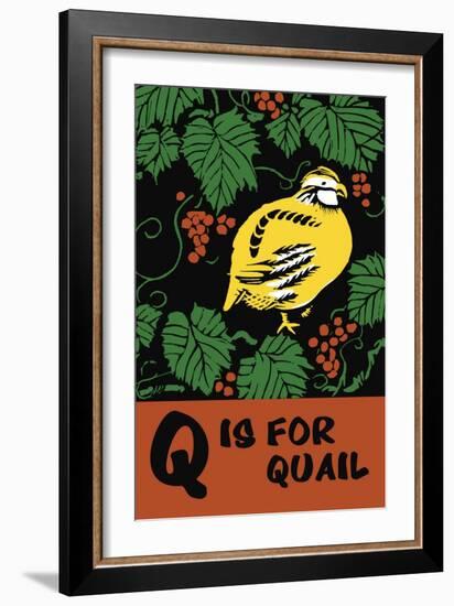 Q is for Quail-Charles Buckles Falls-Framed Art Print