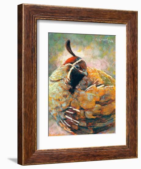 Q is for Quail-Rita Kirkman-Framed Art Print