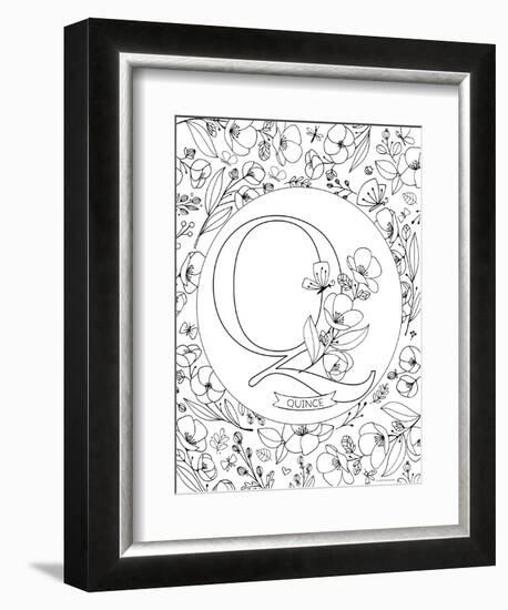 Q is for Quince-Heather Rosas-Framed Art Print