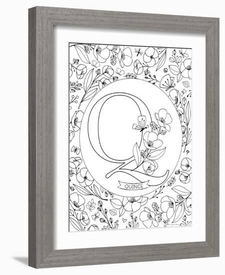 Q is for Quince-Heather Rosas-Framed Art Print