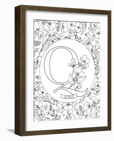 Q is for Quince-Heather Rosas-Framed Art Print