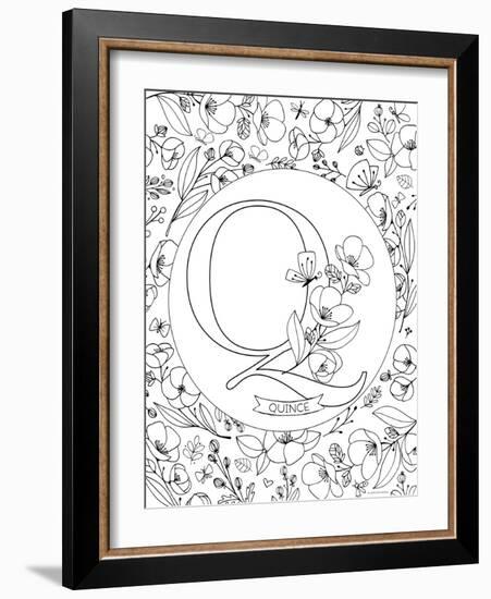 Q is for Quince-Heather Rosas-Framed Art Print