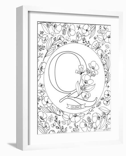 Q is for Quince-Heather Rosas-Framed Art Print