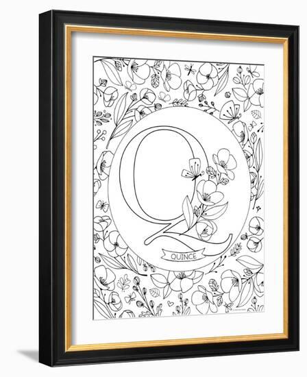 Q is for Quince-Heather Rosas-Framed Art Print