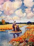 "Hunting from a Boat in the Marsh," Country Gentleman Cover, November 1, 1939-Q. Marks-Giclee Print
