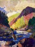 "Mountain Stream Fishing," Country Gentleman Cover, May 1, 1938-Q. Marks-Premier Image Canvas