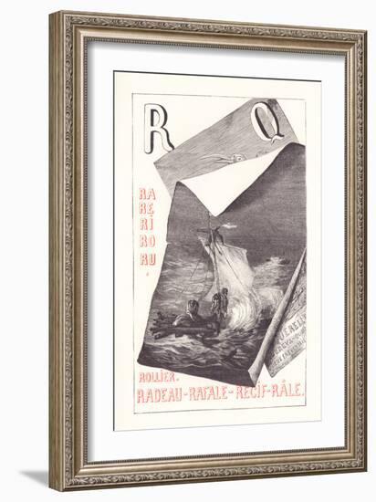 Q R: Querelle - RA RE RI RO RU - Roller - Raft - Rafale - Reef — Rale,1879 (Engraving)-Fortune Louis Meaulle-Framed Giclee Print