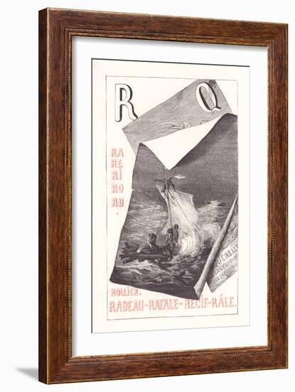 Q R: Querelle - RA RE RI RO RU - Roller - Raft - Rafale - Reef — Rale,1879 (Engraving)-Fortune Louis Meaulle-Framed Giclee Print