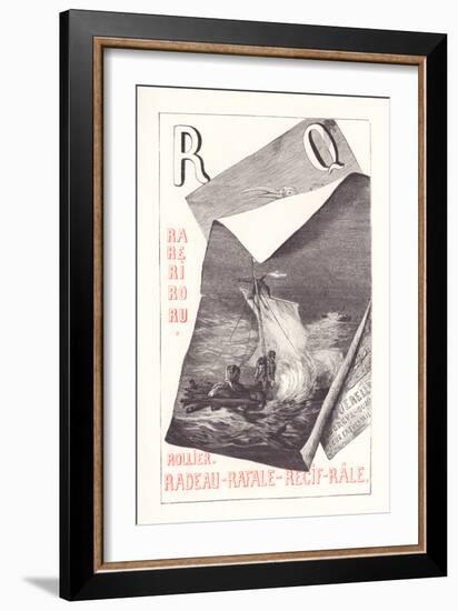 Q R: Querelle - RA RE RI RO RU - Roller - Raft - Rafale - Reef — Rale,1879 (Engraving)-Fortune Louis Meaulle-Framed Giclee Print