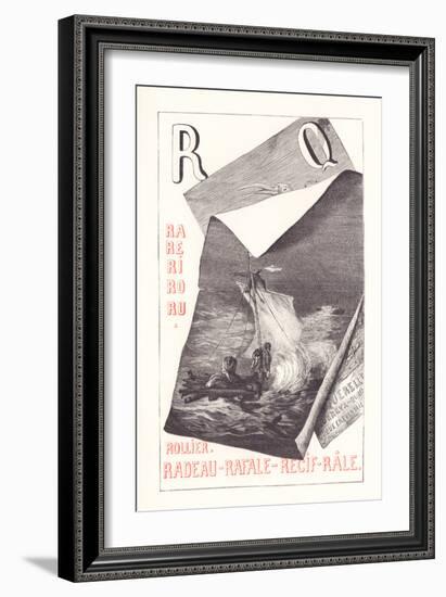 Q R: Querelle - RA RE RI RO RU - Roller - Raft - Rafale - Reef — Rale,1879 (Engraving)-Fortune Louis Meaulle-Framed Giclee Print