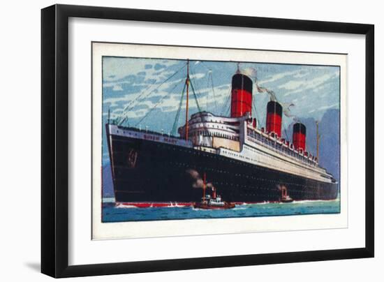 'Q.S.T.S. Queen Mary, 1937-Unknown-Framed Giclee Print