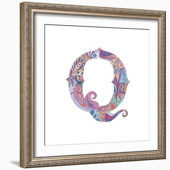 Q-Green Girl-Framed Giclee Print