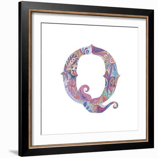 Q-Green Girl-Framed Giclee Print