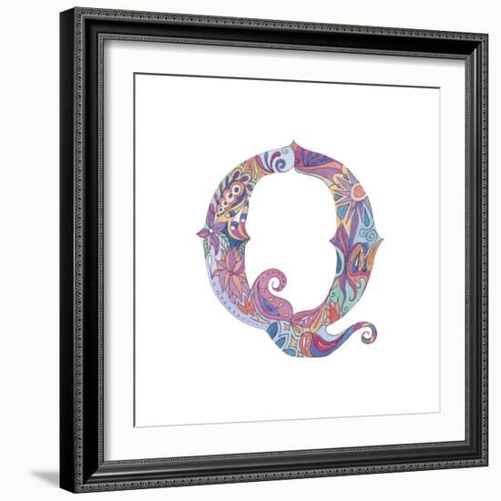 Q-Green Girl-Framed Giclee Print