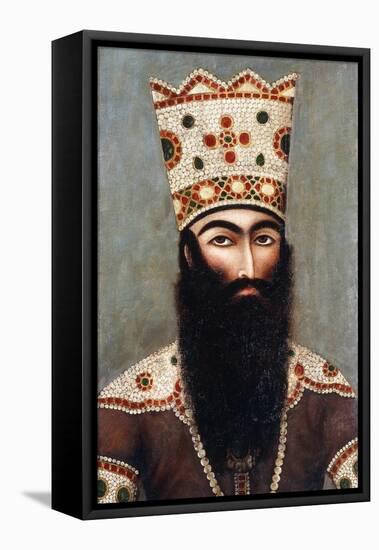 Qajar Royal Portrait; Probably Fath 'Ali Shah (1772-1834), C.1810-Mihr 'Ali-Framed Premier Image Canvas