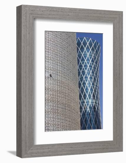 Qatar, Burj Qatar Tower-Walter Bibikow-Framed Photographic Print