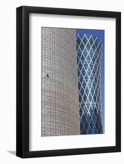 Qatar, Burj Qatar Tower-Walter Bibikow-Framed Photographic Print