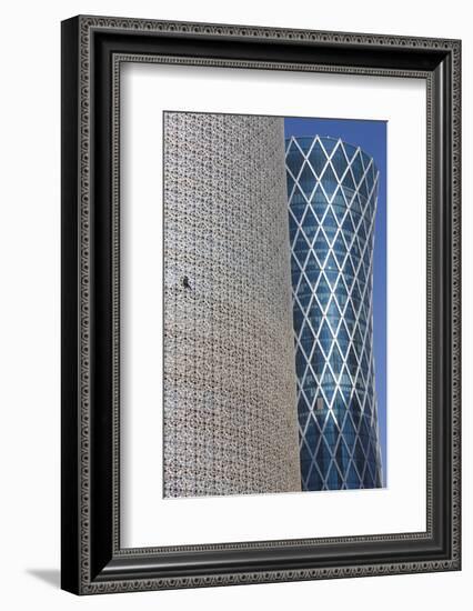 Qatar, Burj Qatar Tower-Walter Bibikow-Framed Photographic Print