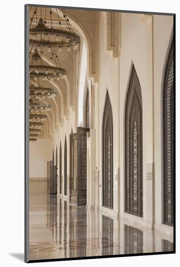 Qatar, Doha, Abdul Wahhab Mosque, the State Mosque of Qatar, Courtyard Walkway-Walter Bibikow-Mounted Photographic Print