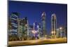 Qatar, Doha, Doha Bay, West Bay Skyscrapers, Dusk-Walter Bibikow-Mounted Photographic Print