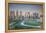 Qatar, Doha, Doha Bay, West Bay Skyscrapers, Elevated View, Dawn-Walter Bibikow-Framed Premier Image Canvas