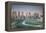 Qatar, Doha, Doha Bay, West Bay Skyscrapers, Elevated View, Dawn-Walter Bibikow-Framed Premier Image Canvas