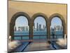 Qatar, Doha, Doha Skyline from Museum of Islamic Art-Alan Copson-Mounted Photographic Print