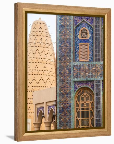 Qatar, Doha, Katara Cultural Village, Katari Mosque and Pigeon Tower-Jane Sweeney-Framed Premier Image Canvas