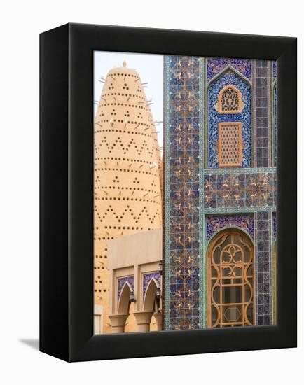 Qatar, Doha, Katara Cultural Village, Katari Mosque and Pigeon Tower-Jane Sweeney-Framed Premier Image Canvas