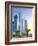 Qatar, Doha, Left to Right Palm Tower, Al Bidda Tower and Burj Qatar-Alan Copson-Framed Photographic Print