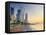 Qatar, Doha, Left to Right Palm Tower, Al Bidda Tower and Burj Qatar-Alan Copson-Framed Premier Image Canvas