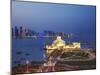 Qatar, Doha, Traffic at Roundabout Infont of the Museum of Islamic Art at Night-Jane Sweeney-Mounted Photographic Print